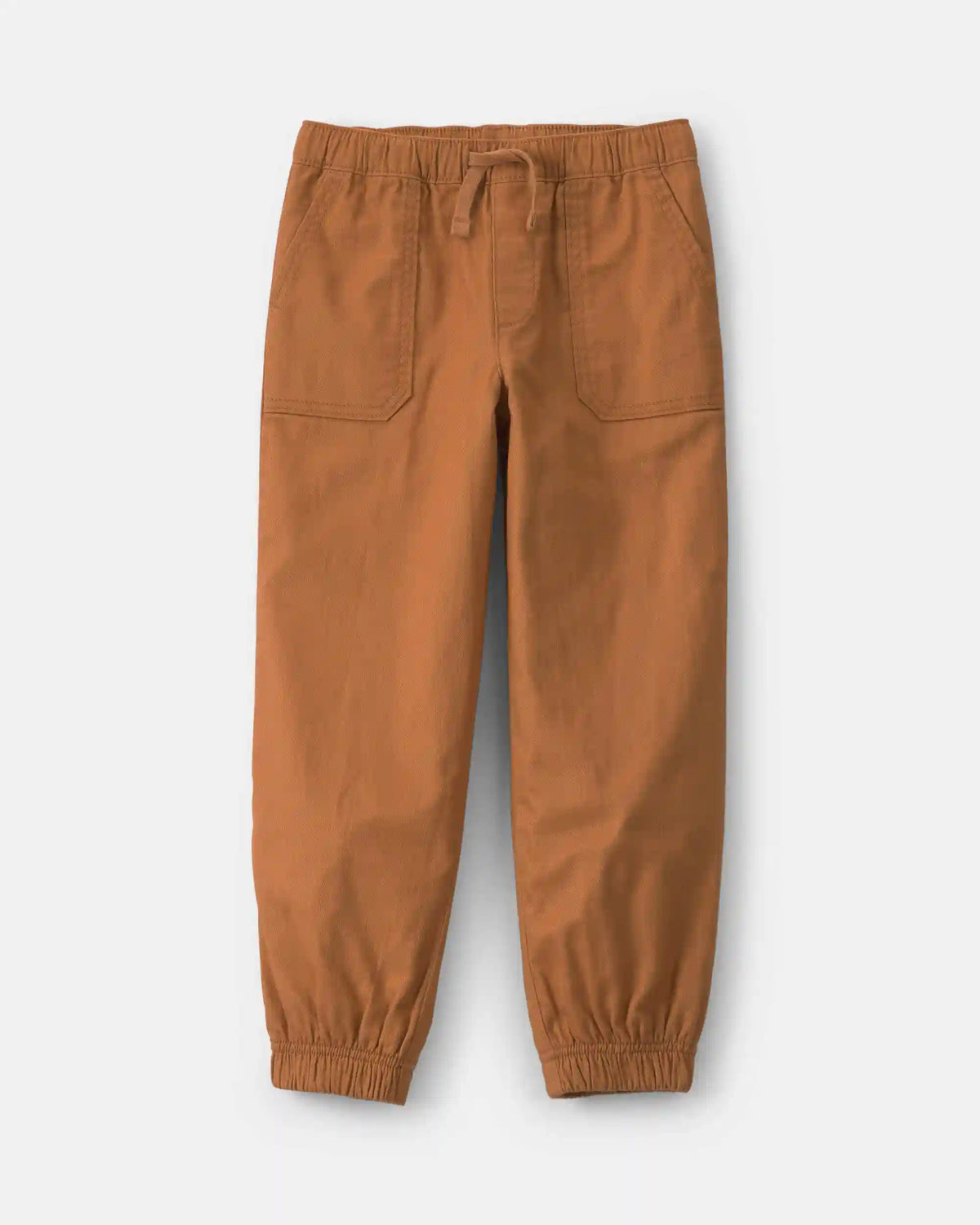 Boys Twill Joggers - Brown