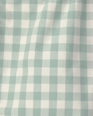 Baby Boy Gingham Poplin Shorts - Green
