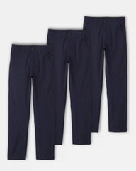 Boys 3-Pack Uniform Active Pants - Navy