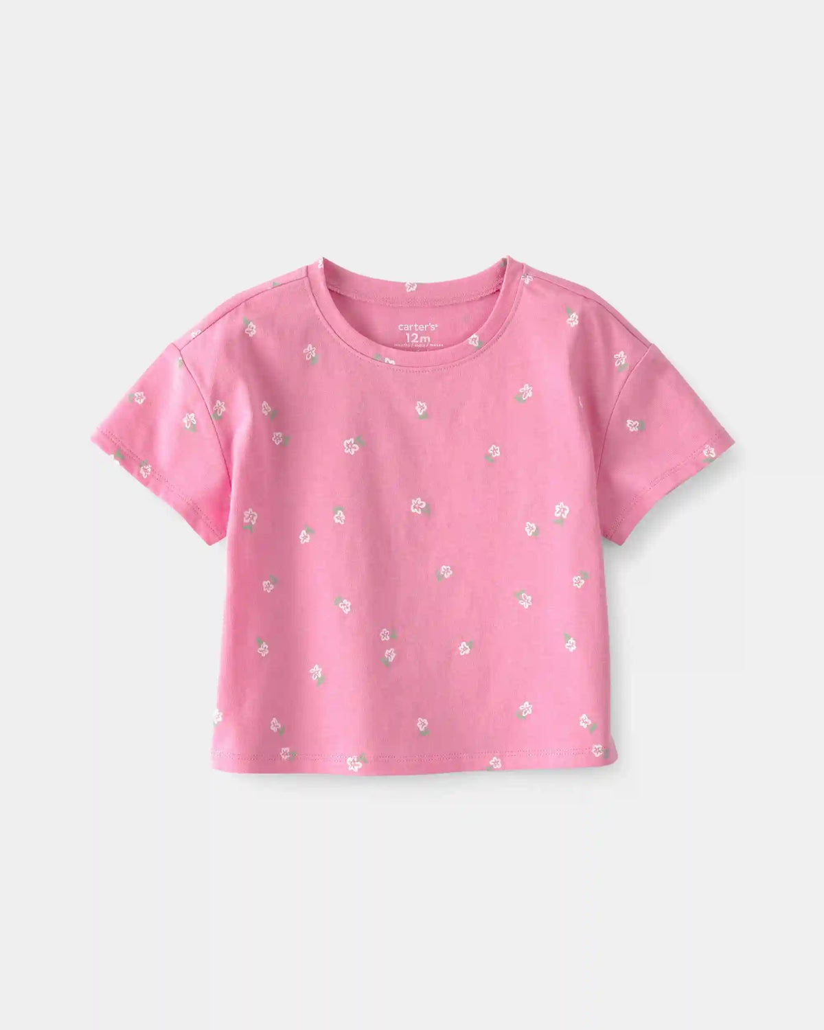 Baby Girl Floral Relaxed Top - Pink