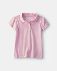 Toddler Girl Uniform Polo Shirt - Pink