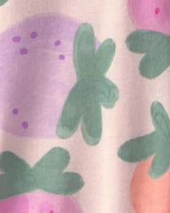 Baby Girl 3-Pack Fruit 100% Cotton 1-Piece Pajama Sets - Pink/Purple