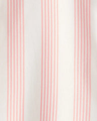Toddler Girl Striped Loose Fit 2-Piece Pajama Set - Pink/Ivory