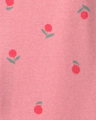 Baby Girl Fruit 100% Cotton 1-Piece Romper Pajama - Pink