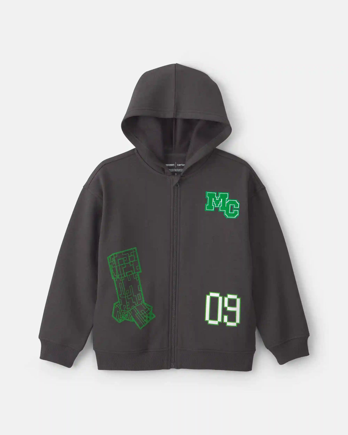 Boys Minecraft® Zip-Up Hoodie - Black/Green