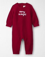 Baby Organic Cotton 'Merry & Bright' Sweater Knit Jumpsuit