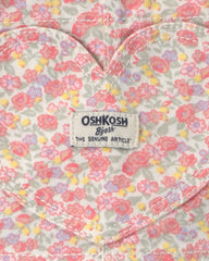 Baby Girl Floral Heart Pocket Skirtall - Pink
