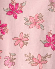 Toddler Girl  Tropical Floral Relaxed Top - Pink