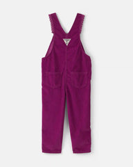 Toddler Girl Corduroy Overalls - Purple
