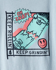 Boys Skateboard Long-Sleeve Graphic Tee - Blue