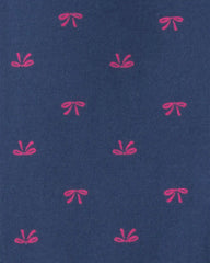 Toddler Girl Bow Cotton Pull-On Stretch Leggings - Navy Blue
