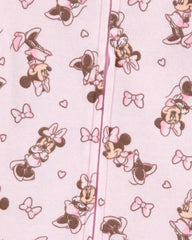 Baby Girl Disney© Minnie Mouse Snug Fit Cotton Footie 1-Piece Pajamas - Pink