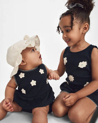 Toddler Girl Crinkle Shorts - Black