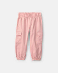 Baby Girl 2-Piece 'Happy' Twill Long-Sleeve Top & Pant Set - Pink/Cream