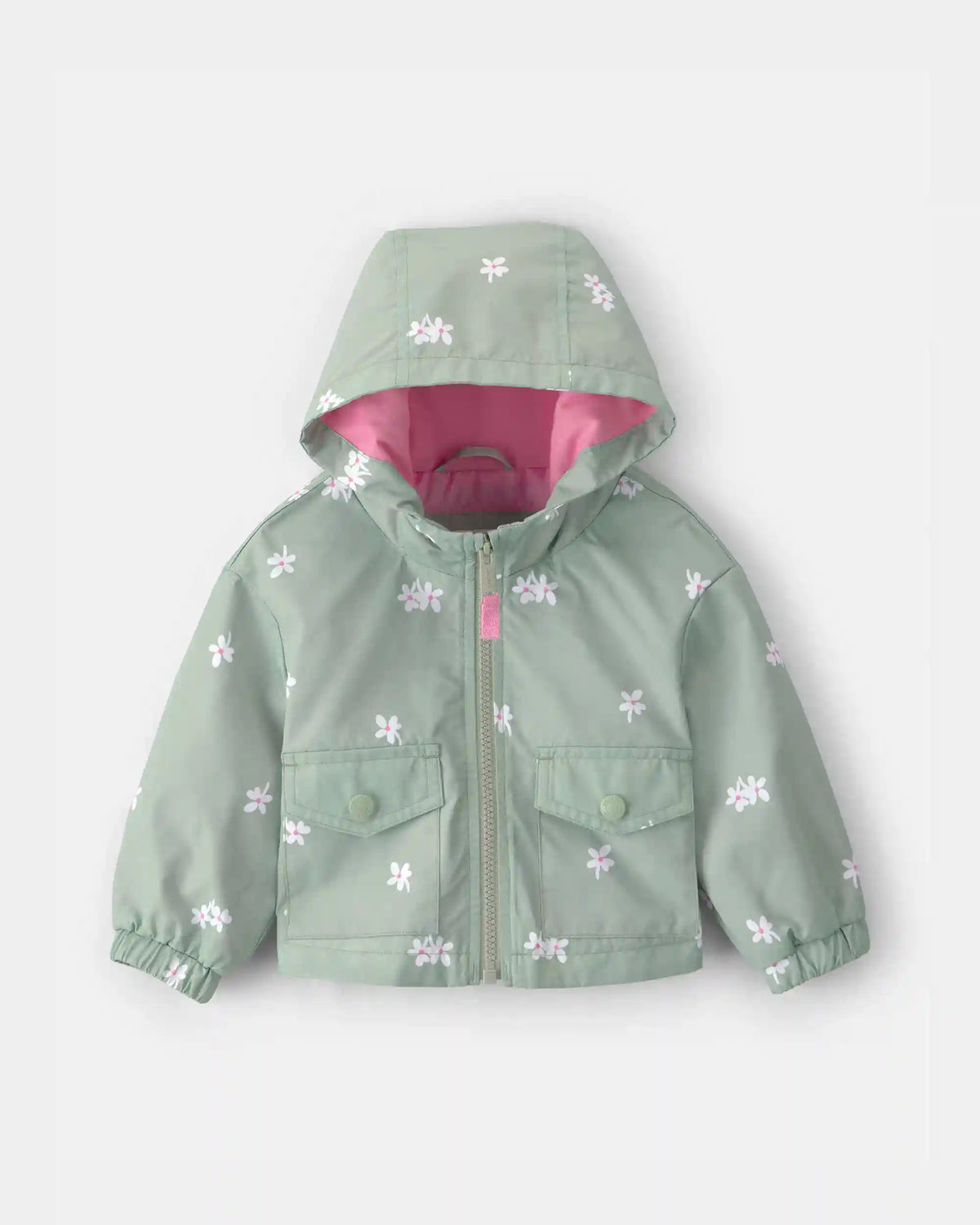 Baby Girl Floral Windbreaker - Green