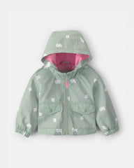 Baby Girl Floral Windbreaker - Green