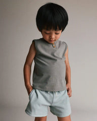 Toddler Boy Henley Tank - Grey