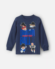 Boys 'Dragon Ball Z' Long-Sleeve Graphic Tee - Navy Blue