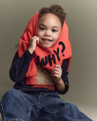 Toddler 'Why?' Graphic Pullover Sweatshirt - Orange