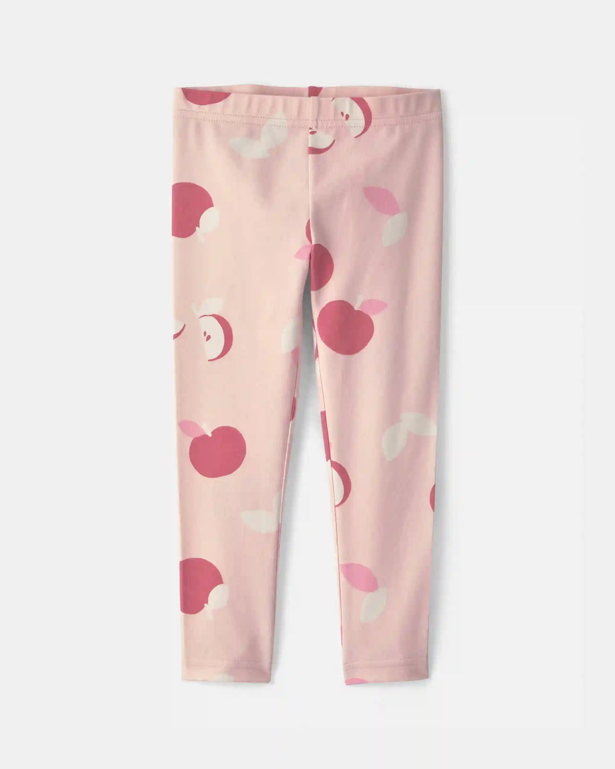 Toddler Girl Apple Pull-On Stretch Leggings - Pink