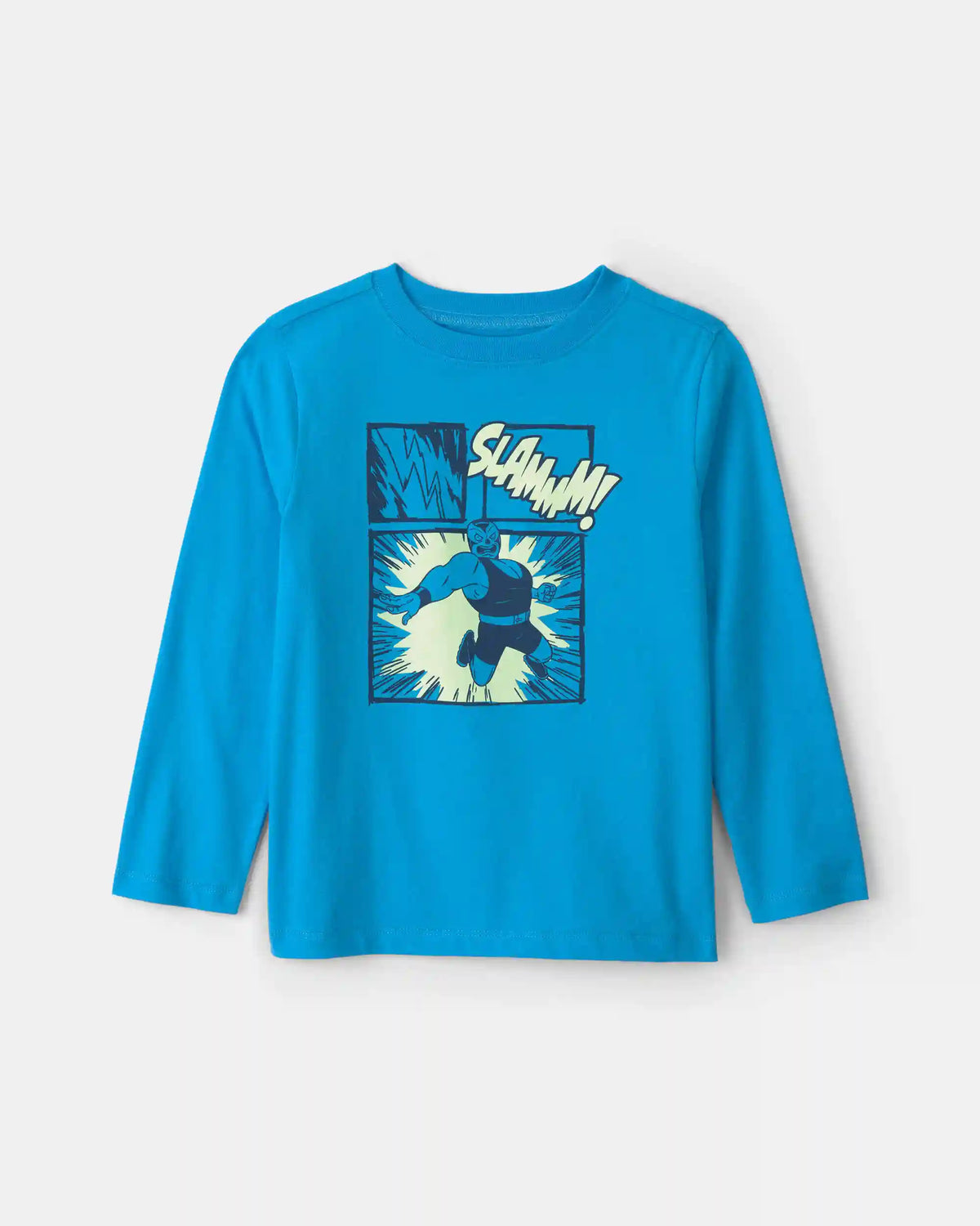 Boys 'Slam!' Long-Sleeve Graphic Tee - Blue