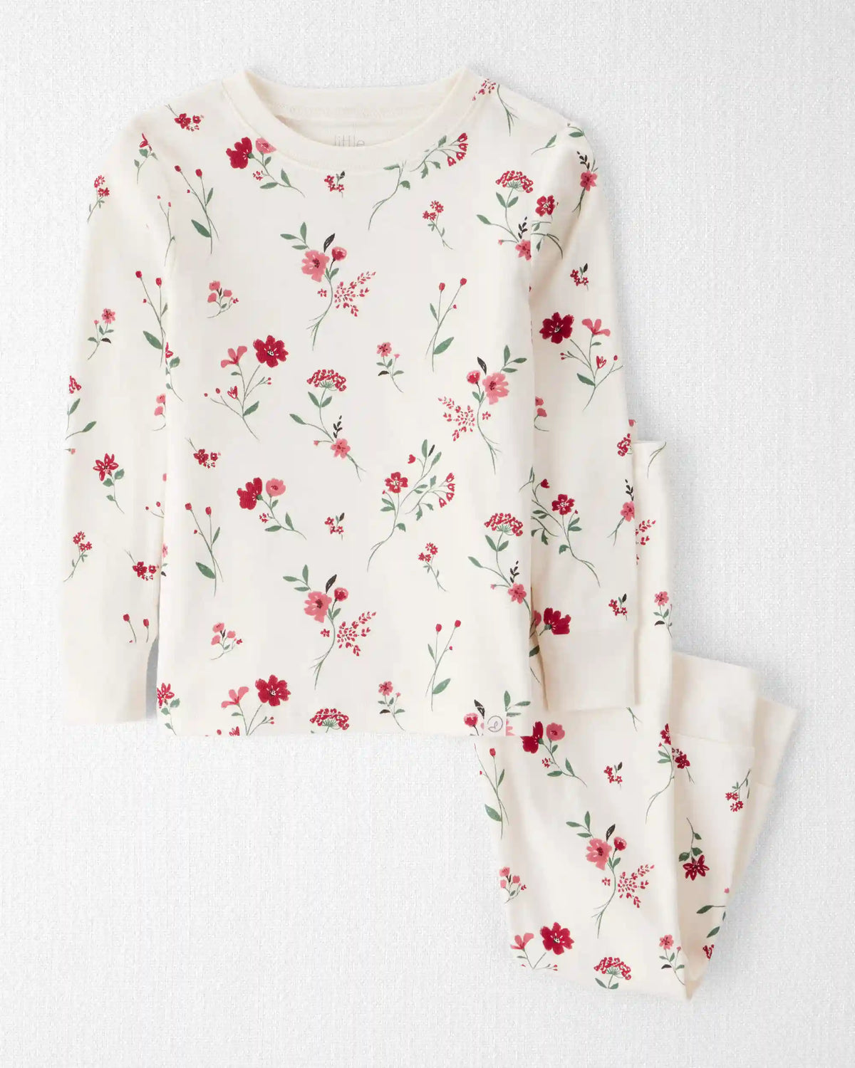 Toddler Girl 2-Piece Organic Cotton Pajamas in Rosethorn Hollow