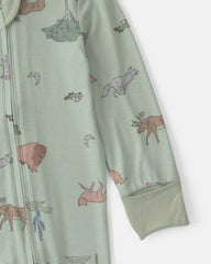 Baby Boy Desert PurelySoft™ 2-Way Zip Sleep & Play Pajamas - Green