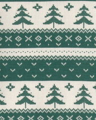 Kids 2-Piece Fair Isle Waffle Knit Pajamas Made with Organic Cotton