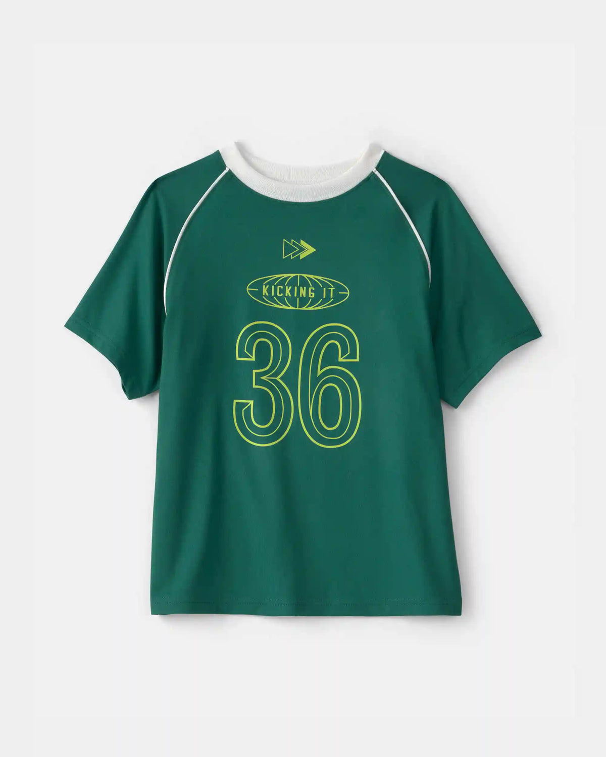 Boys 'Kicking It' Active Graphic Tee - Green