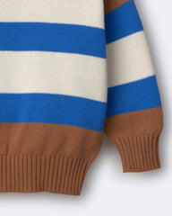 Toddler Relaxed Sweater in Stripes - Brown