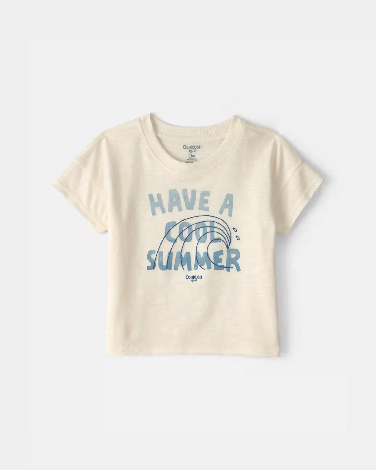 Baby Boy 'Have A Cool Summer' Wave Top - Ivory