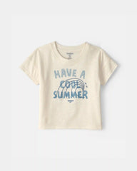 Baby Boy 'Have A Cool Summer' Wave Top - Ivory