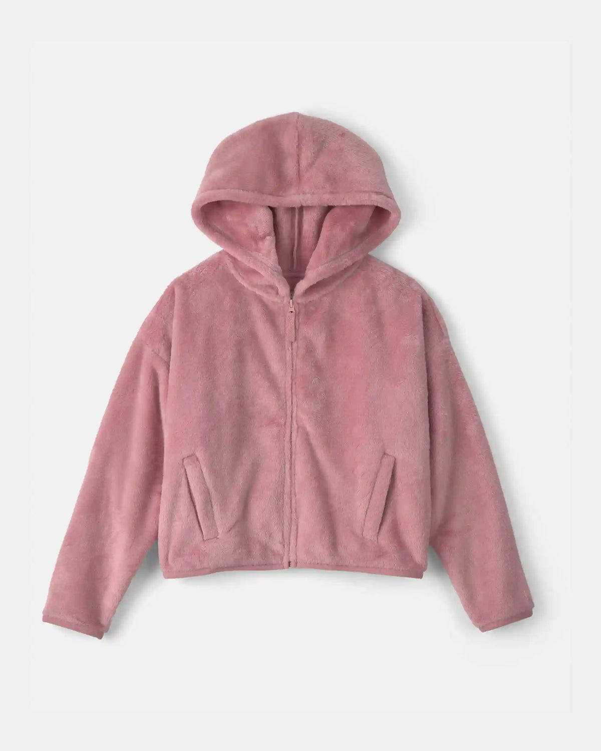 Girls Sherpa Zip-Up Jacket - Pink