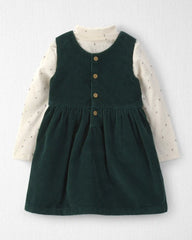 Toddler Girl 2-Piece Organic Cotton Corduroy Jumper Set