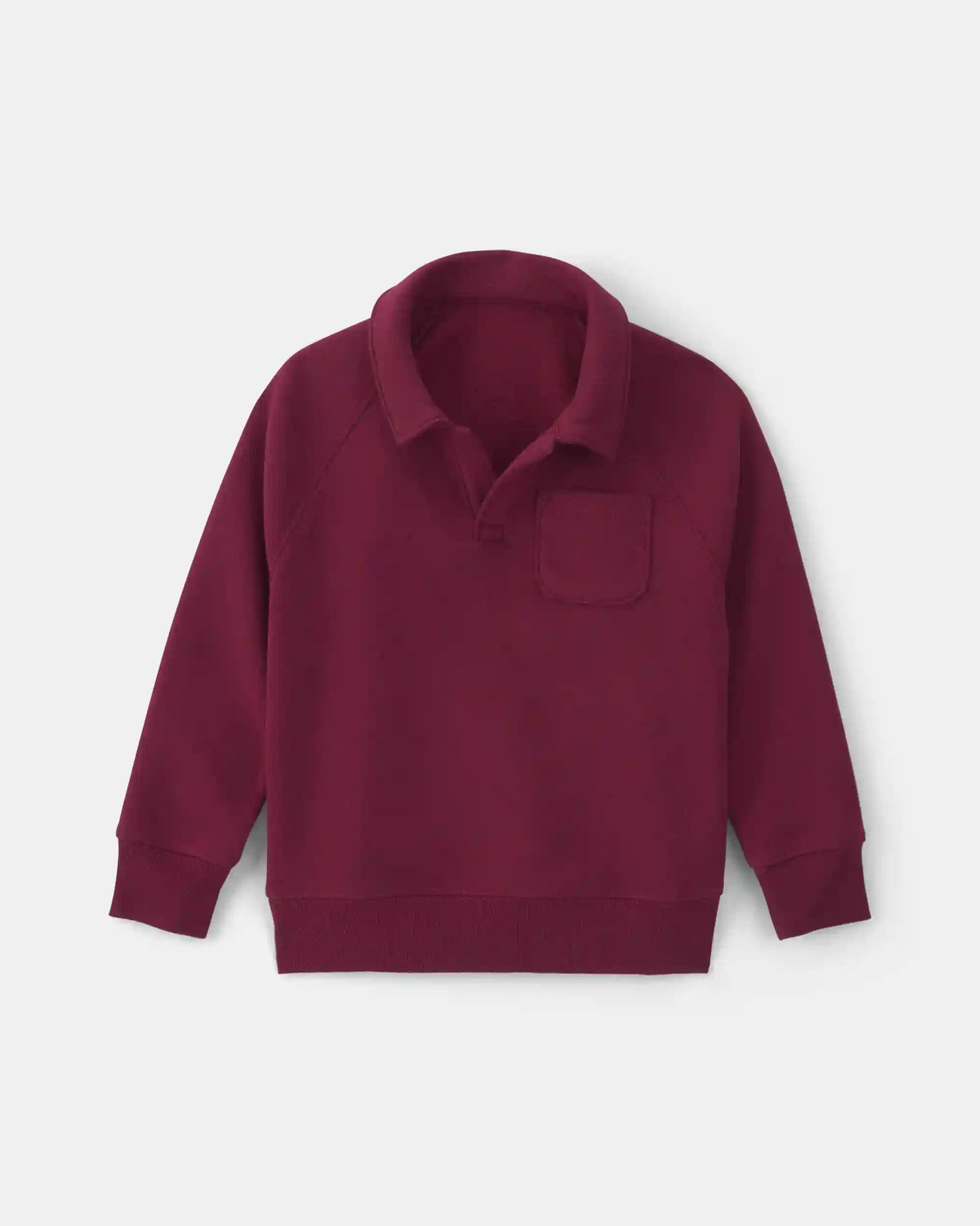 Boys Fleece Pullover Sweatshirt - Burgundy