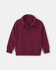 Boys Fleece Pullover Sweatshirt - Burgundy