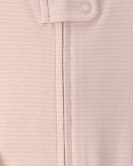 Baby Girl 2-Pack Floral Striped 100% Cotton 2-Way Zip Sleep & Play Pajamas - Pink/Ivory