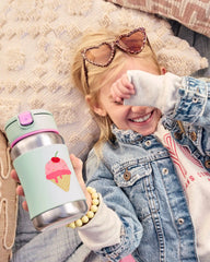 Spark Style Stainless Steel Straw Bottle - Ice cream