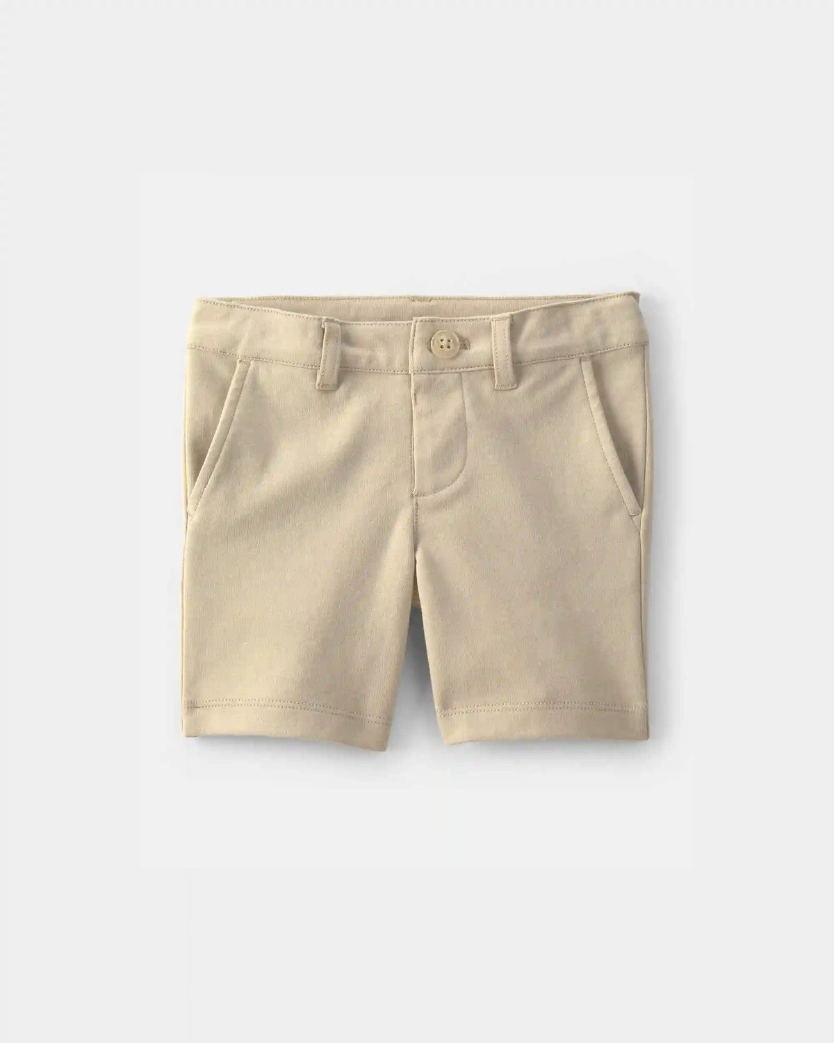 Toddler Girl Uniform Ponte Knit Shorts - Khaki
