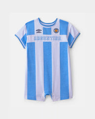 Baby Umbro Argentina Soccer Romper - Light Blue/White