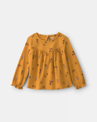 Girls Toddler Girl Western Long-Sleeve Top - Yellow