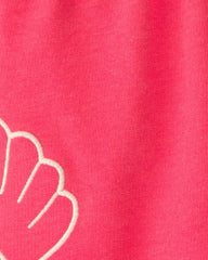 Toddler Girl Shell French Terry Shorts - Coral