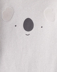 Baby Girl 4-Pack Koala Print Cotton Long-Sleeve Multipack Bodysuits - Multi