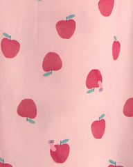 Toddler Girl Apple Short-Sleeve 2-Piece Pajama Set - Pink