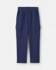 Boys Fleece Cargo Pants - Navy Blue