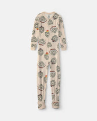 Boys 1-Piece Bears DreamPlush Snug Fit Footed Pajama - Tan