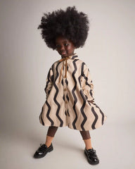 Toddler Girl Chevron Button-Down Dress - Khaki