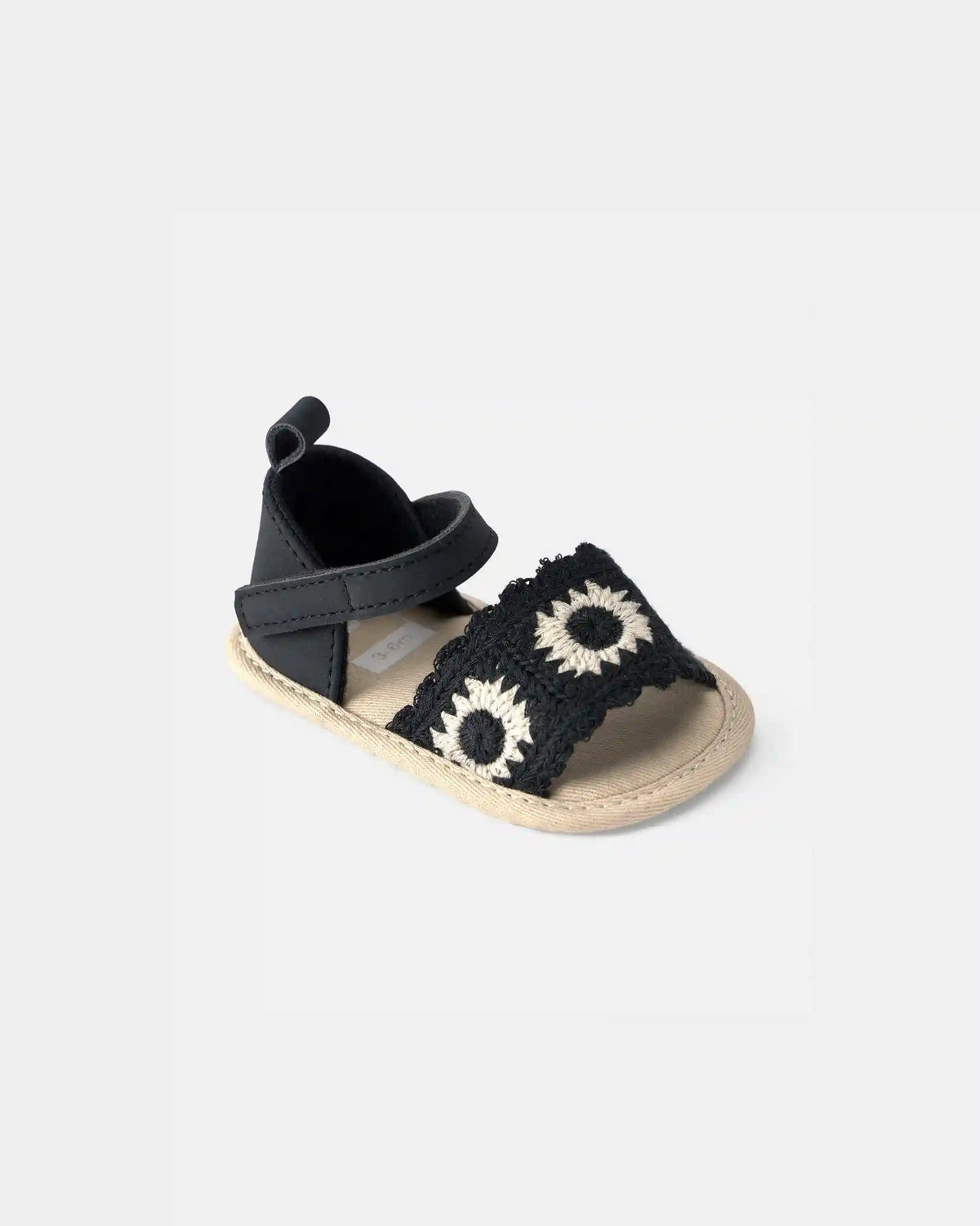 Baby Girl Crochet Sandals - Black