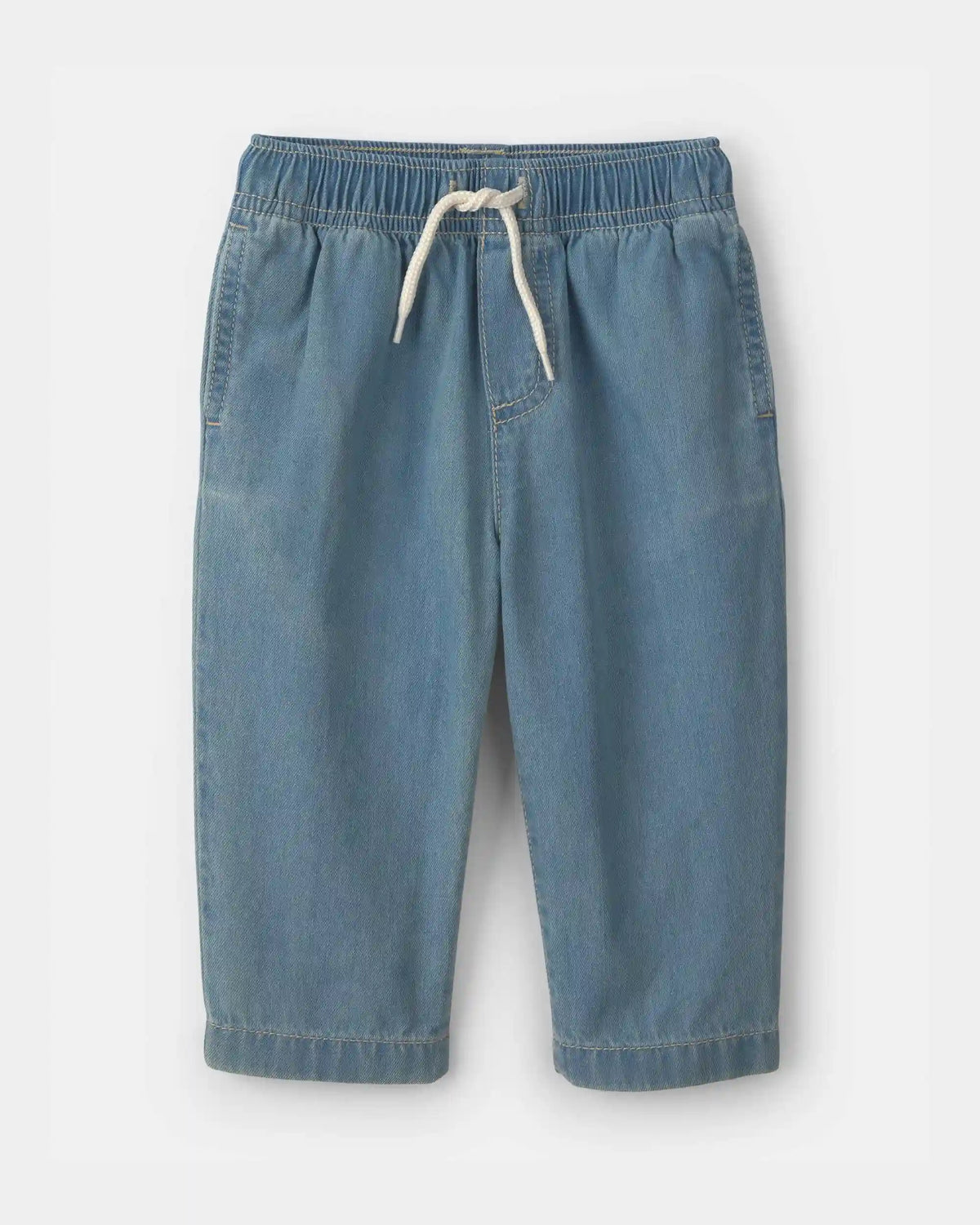 Baby Chambray Straight-Leg Pant - Light Wash