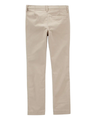 Boys Husky Fit Stretch Chino Pants - Khaki